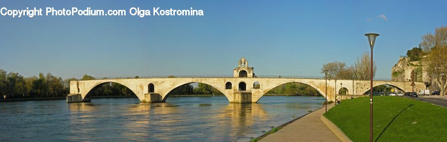 Bridge, Architecture, Arch, Building, Outdoors, River, Water