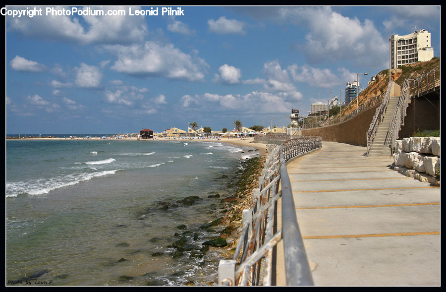 Beach, Coast, Outdoors, Sea, Water, Boardwalk, Deck
