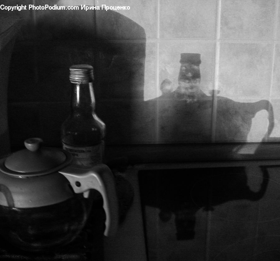 Bottle, Silhouette, Beverage, Drink, City, Downtown, Metropolis