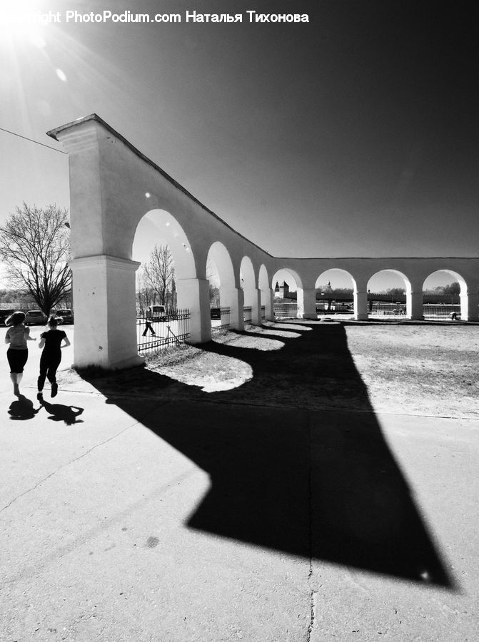 Arch, Pedestrian, Person, Bridge, Viaduct, Boardwalk, Path
