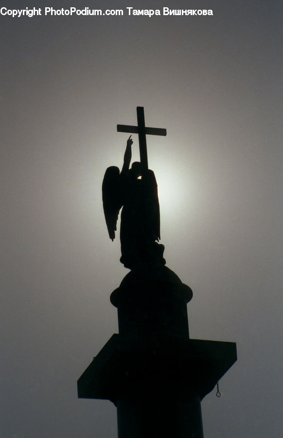 People, Person, Human, Silhouette, Art, Gargoyle, Statue