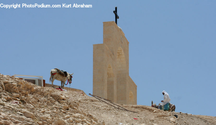 Ancient Egypt, Castle, Fort, Rubble, Dirt Road, Gravel, Road
