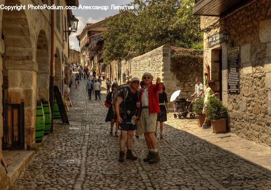 Plant, Potted Plant, Human, People, Person, Alley, Alleyway