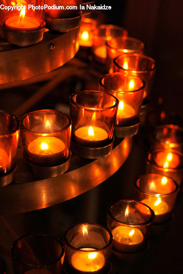 Candle, Fire, Flame, Glass, Cup, Beverage, Drink