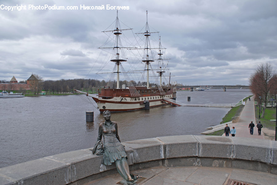 Boat, Watercraft, Art, Sculpture, Statue, Dock, Landing