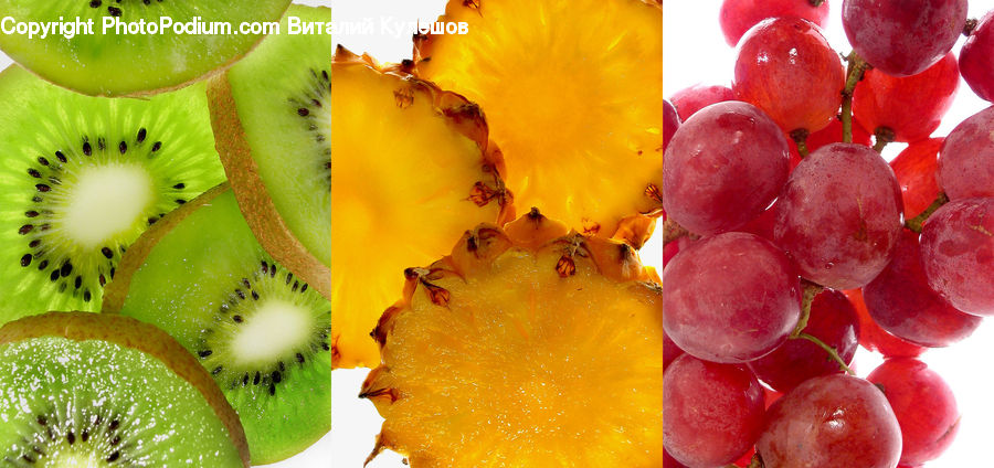 Fruit, Kiwi, Grapes, Plum, Plant, Produce, Vegetable