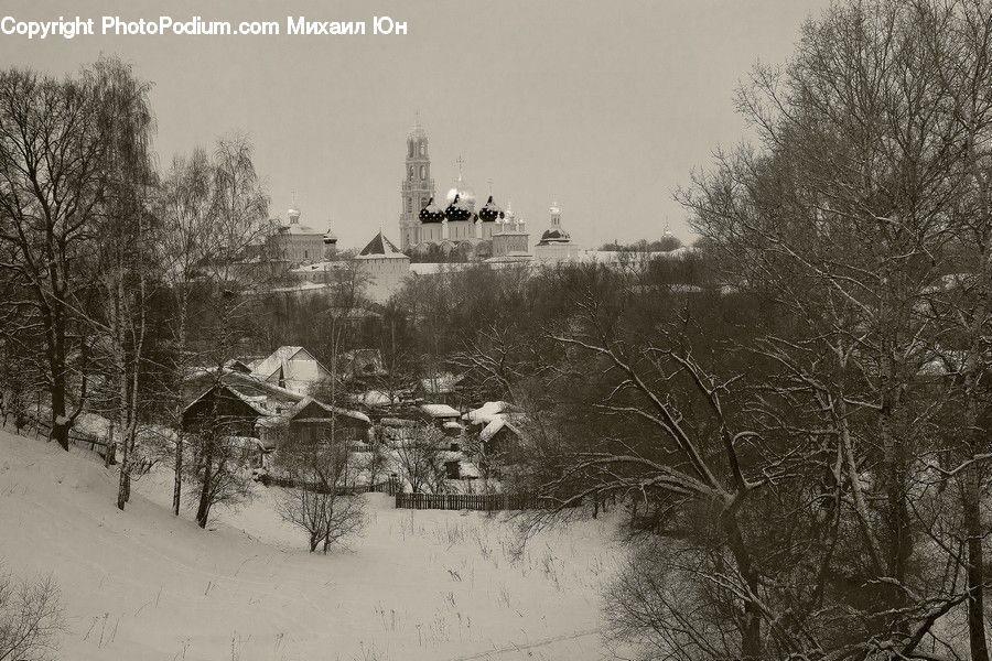 Architecture, Church, Worship, Ice, Outdoors, Snow, Spire