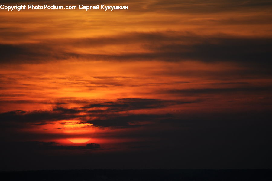 Dawn, Dusk, Red Sky, Sky, Sunrise, Sunset, Azure Sky