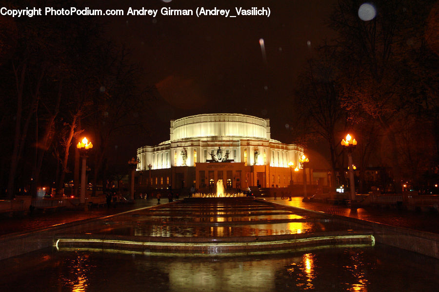 Architecture, Dome, Castle, Mansion, Palace, Fountain, Water