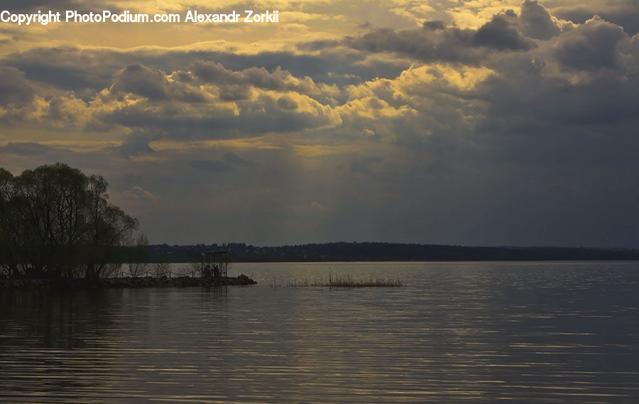 Cloud, Cumulus, Sky, Azure Sky, Outdoors, Lake, Water