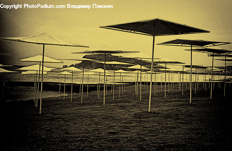 Umbrella, Canopy, Soil, Dock, Pier