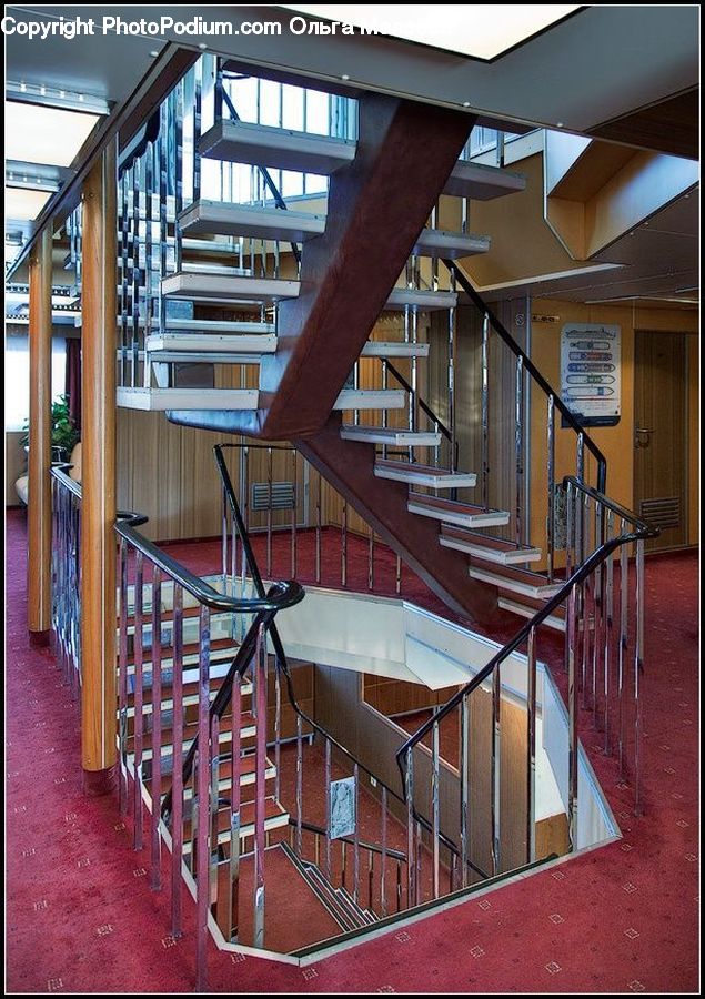 Banister, Handrail, Staircase, Apartment Building, Building, High Rise, Railing