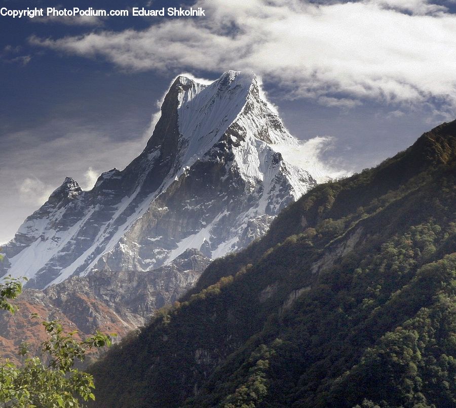 Crest, Mountain, Outdoors, Peak, Mountain Range, Arctic, Glacier