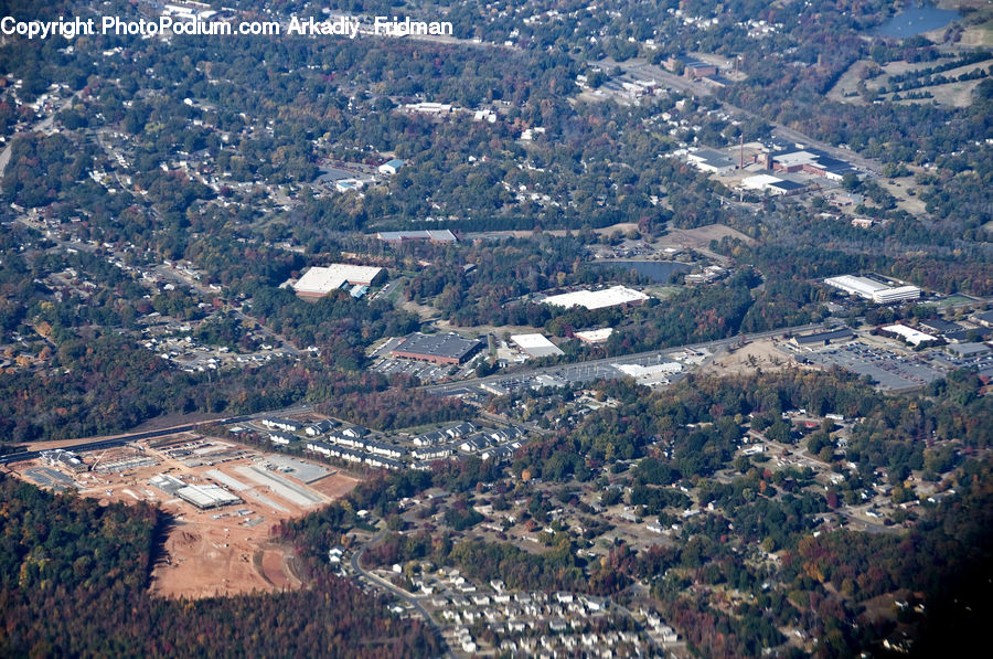 Aerial View, City, Downtown, Metropolis, Urban, Building