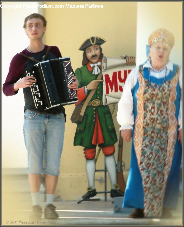 Human, People, Person, Accordion, Musical Instrument, Clown, Performer