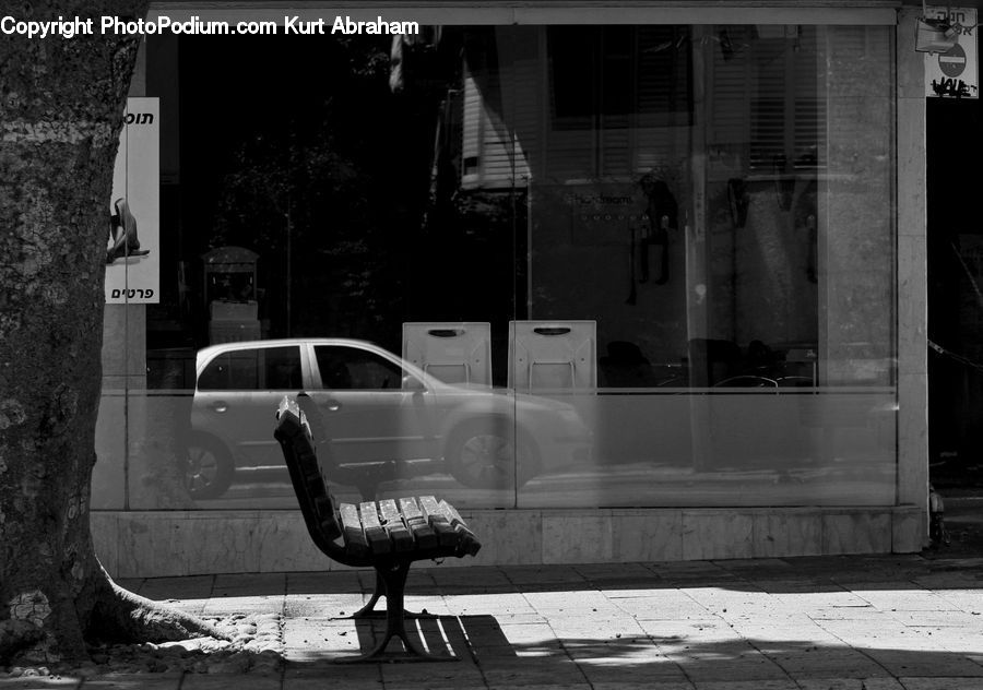 Chair, Furniture, Bench, Car, Van, Automobile, Sedan