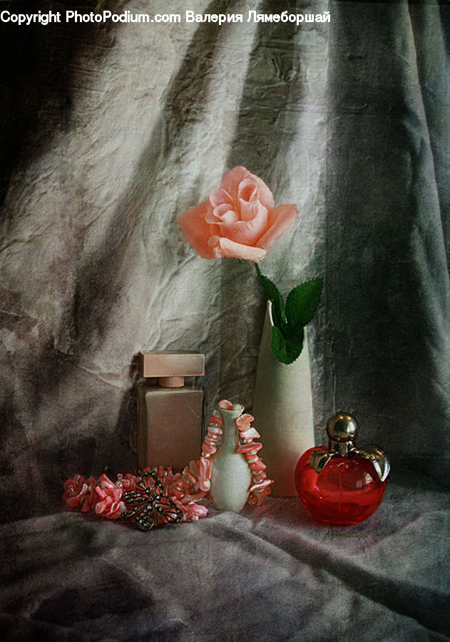 Perfume, Glass, Goblet, Accessories, Paisley, Bling, Cushion