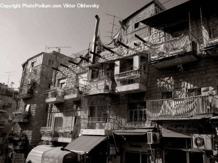 Factory, Building, Downtown, Town, Neighborhood, Alley, Alleyway