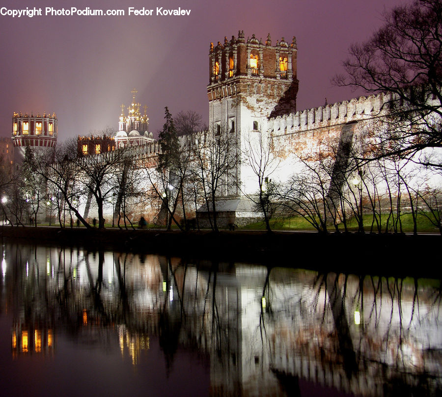 Architecture, Castle, Fort, Building, Light, City, Downtown