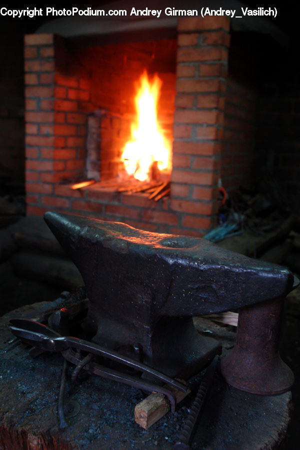 Fire, Forge, Fireplace, Hearth, Glasses, Goggles, Sunglasses