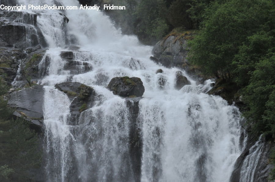 Outdoors, River, Water, Waterfall, Creek, Rock
