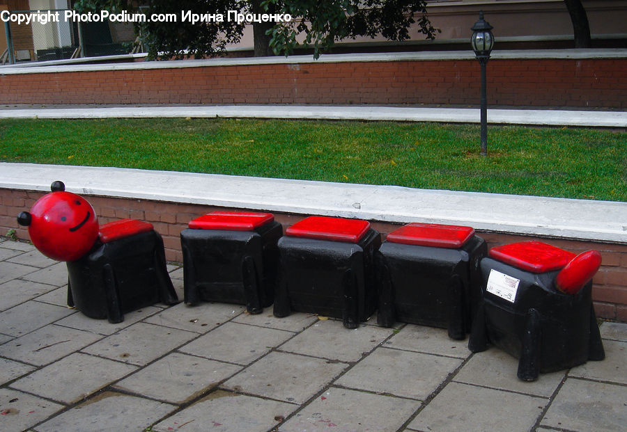 Luggage, Suitcase, Bench