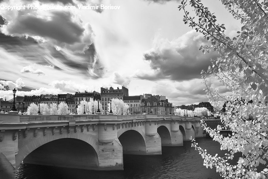 Arch, Bridge, City, Downtown, Building, Town, Architecture