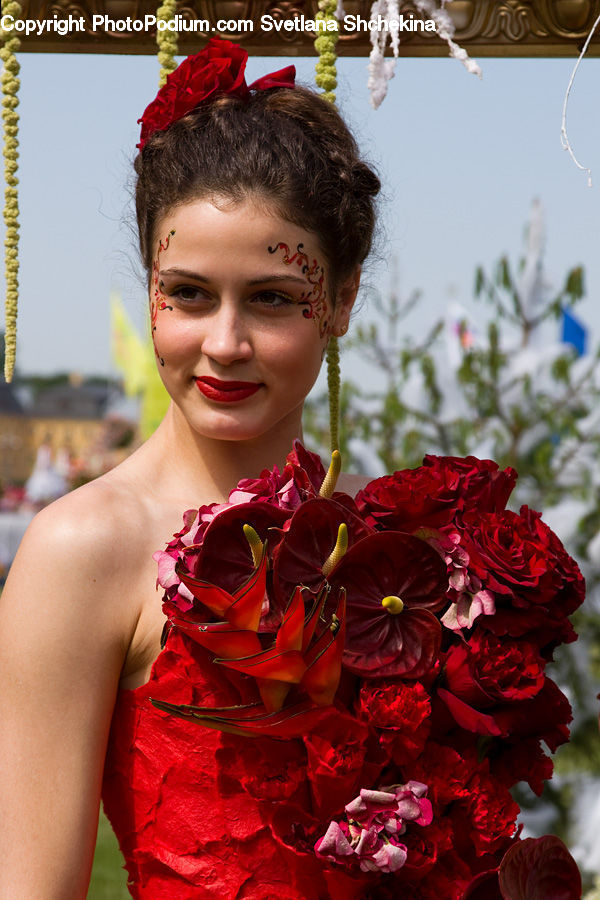 Human, People, Person, Flower, Flower Arrangement, Flower Bouquet, Dimples