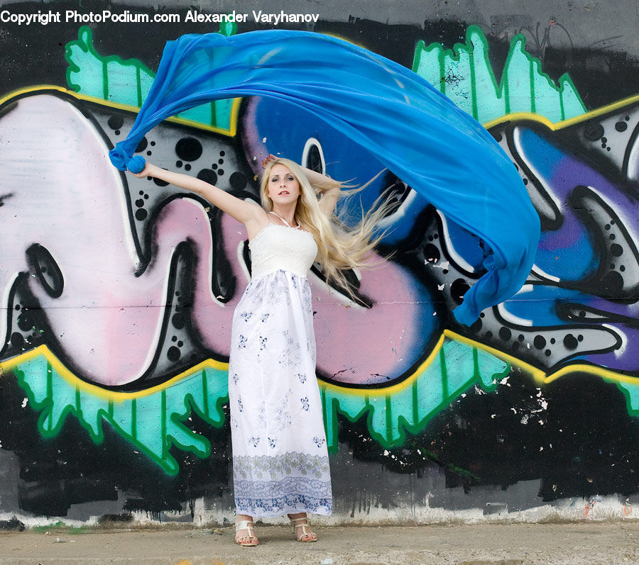 Art, Graffiti, Mural, Wall, Female, Girl, Person