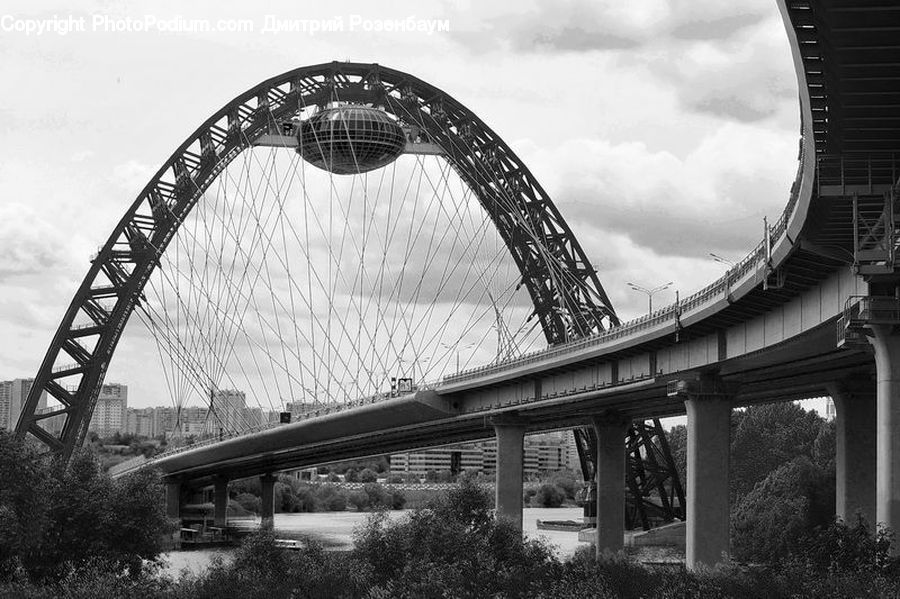 Bridge, City, Downtown, Urban