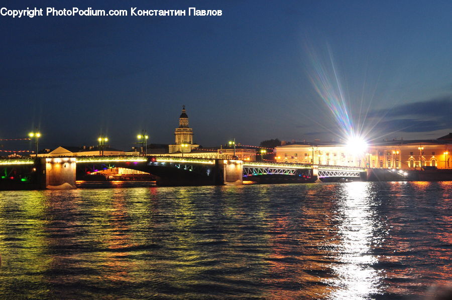 Cruise Ship, Ocean Liner, Ship, Vessel, Night, Outdoors, Bridge