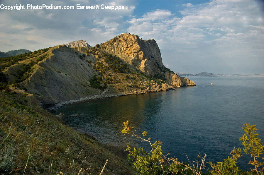 Promontory, Cliff, Outdoors, Coast, Sea, Water, Rock