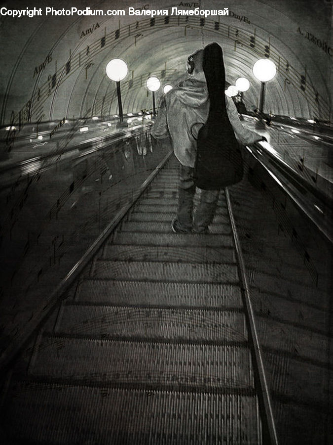 Tunnel, Subway, Train, Train Station, Vehicle, Chair, Furniture