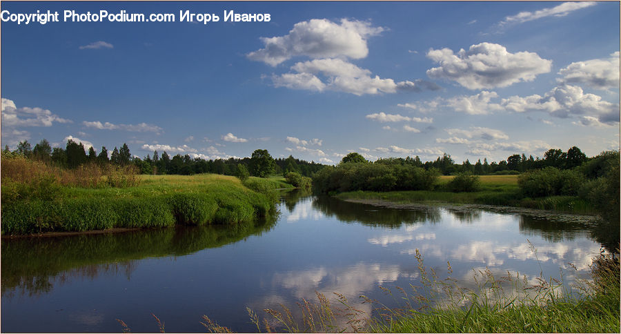 Cloud, Cumulus, Sky, Outdoors, Pond, Water, Nature