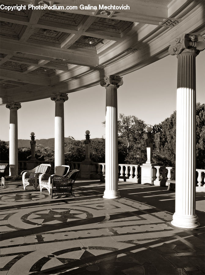 Column, Pillar, Chair, Furniture, Deck, Housing, Porch