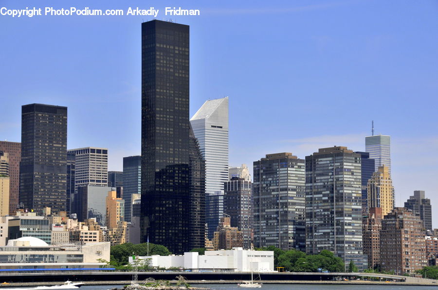 City, Downtown, Metropolis, Urban, Cruise Ship, Ferry, Freighter