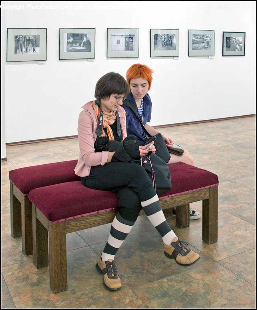 People, Person, Human, Furniture, Art, Drawing, Couch