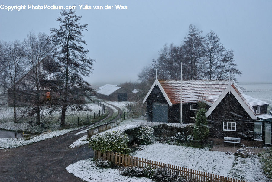 Building, Cottage, Housing, Ice, Outdoors, Snow, Landscape