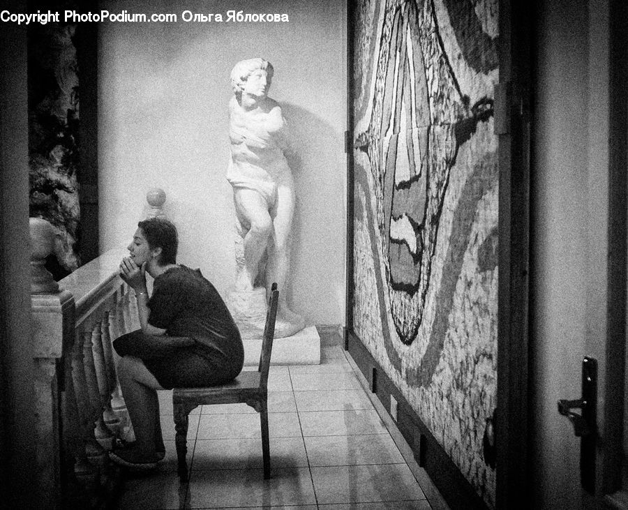 People, Person, Human, Drawing, Sketch, Chair, Furniture