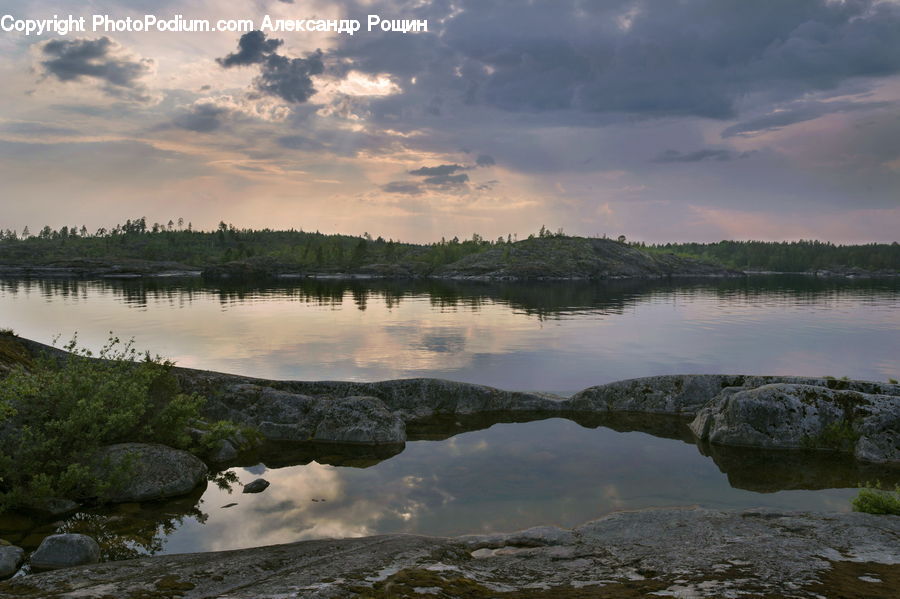Dawn, Dusk, Sky, Sunrise, Sunset, Outdoors, River