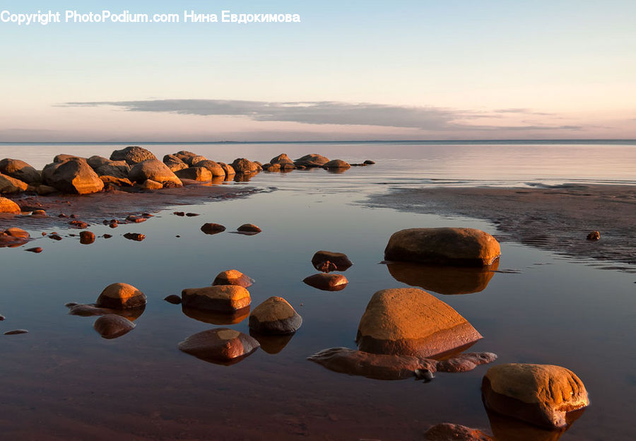 Pebble, Coast, Outdoors, Sea, Water, Beach, Rock