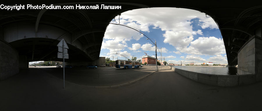 Tunnel, Arch, Freeway, Road, Overpass, Campus