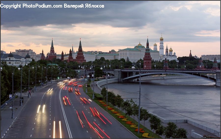 Freeway, Road, City, Downtown, Metropolis, Urban, Intersection