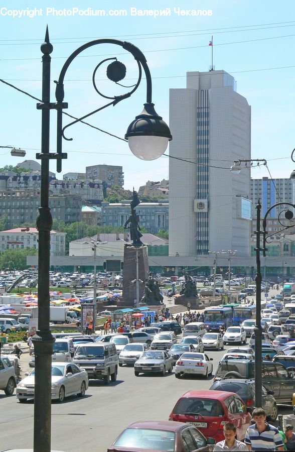 Automobile, Car, Vehicle, Freeway, Road, City, Downtown