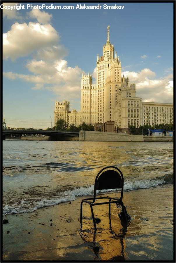 Chair, Furniture, Flood, Architecture, Bell Tower, Clock Tower, Tower