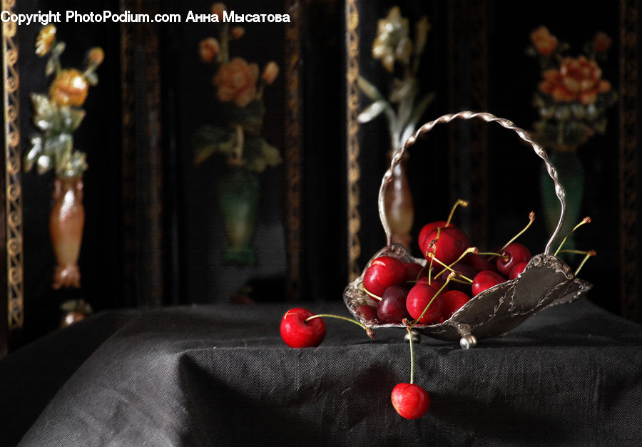 People, Person, Human, Cherry, Fruit, Glass, Goblet
