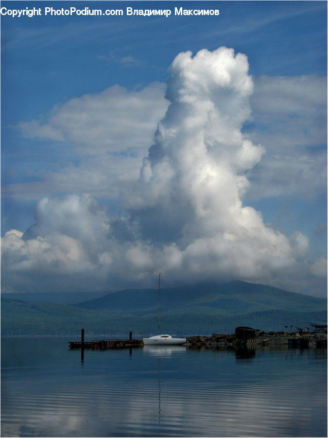 Boat, Watercraft, Cloud, Cumulus, Sky, Azure Sky, Outdoors