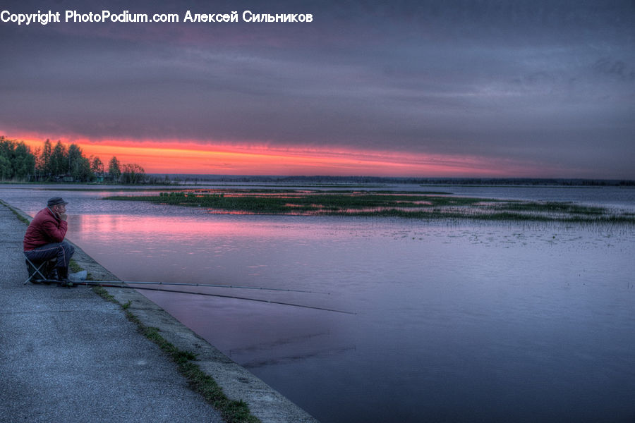 Coast, Outdoors, Sea, Water, Dawn, Dusk, Sky