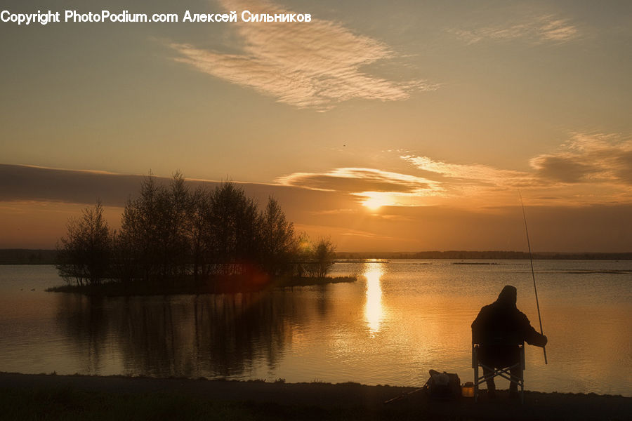 Dawn, Dusk, Sky, Sunrise, Sunset, Silhouette, Leisure Activities