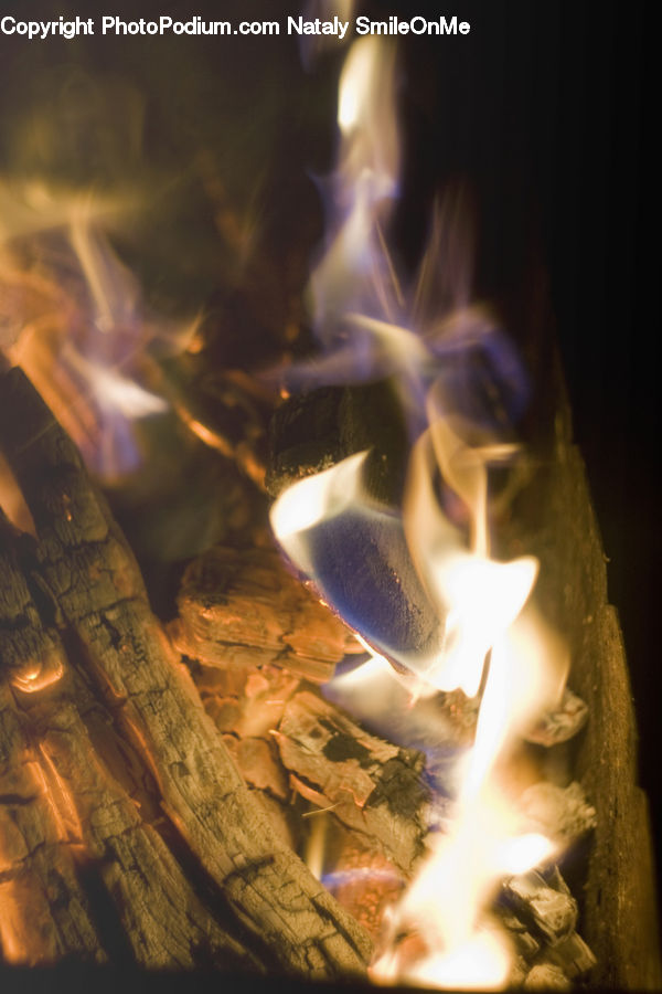 Fire, Flame, Bonfire, Campfire, Camping, Aerial View, Landscape